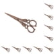 thumbnail image 2 of Speravity Tijeras profesionales de costura y costura de acero inoxidable para corte de precisión Tijeras de sastre Ocho tijera marrón Ocho tijera marrón 10Conjunto, 2 of 6