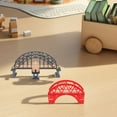 thumbnail image 4 of WHAMVOX 2pcs Wooden Train Bridges Train Track Scene for Home Play with Fine Motor Skills Development, 4 of 8
