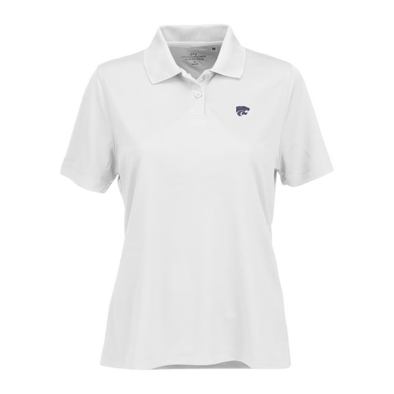 Women's White Kansas State Wildcats Vansport Omega Plus Size Tech Polo