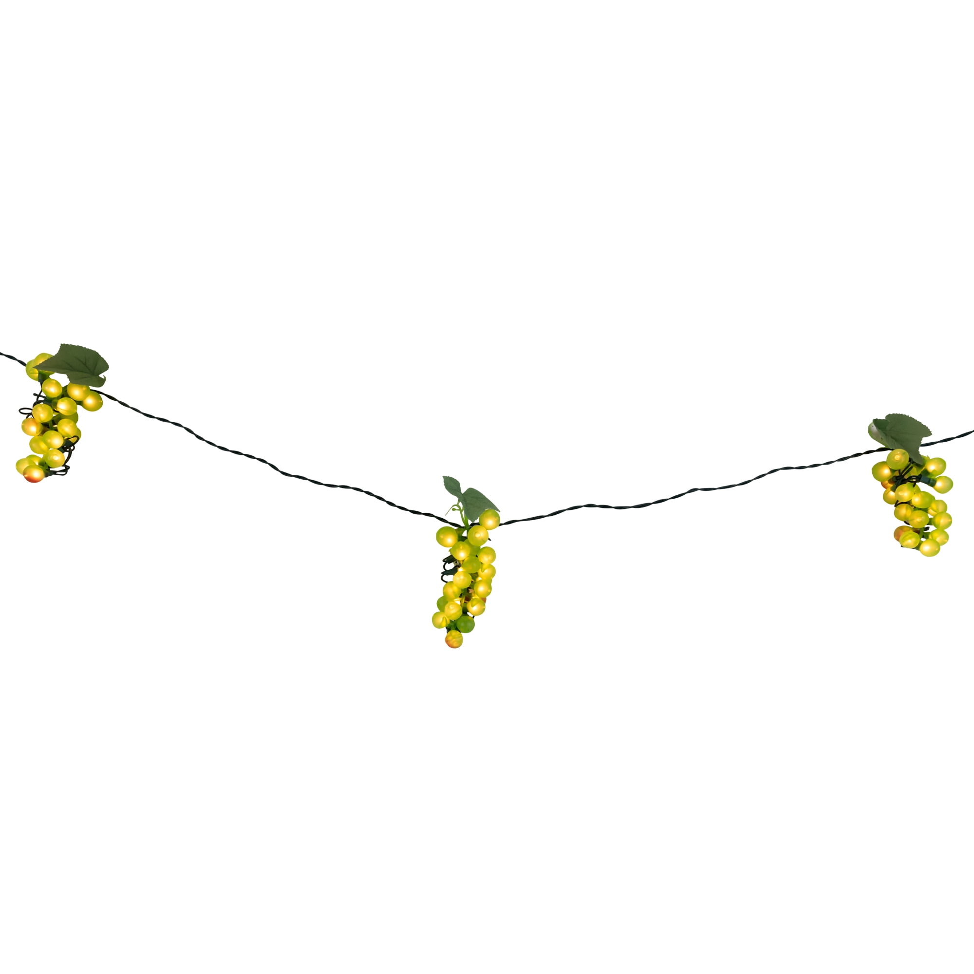 Green Grape Summer Patio Light Set - 5 Clusters 35 Lights