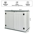 thumbnail image 4 of IVV 260 Gallon Outdoor Storage Box, Lockable HDPE Storage Containers with Lid, Deck Box Patio Furniture for Garden, Pool, Balcony, Yard (Gray+White), 4 of 10