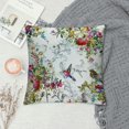 thumbnail image 2 of Chilfamy Flowers Bird White Background Print Pillow Covers for Couch High-Quality Year-Round Pillow Case 1PC 18x18in, 2 of 5