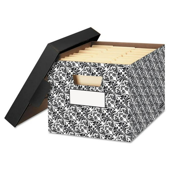 Bankers Box FEL0022705 Decorative Medium-Duty Letter & Legal Brocade Storage Box