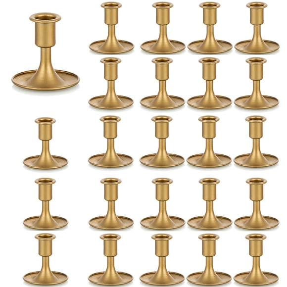 Candlestick Holders Taper Candle Holders, Romadedi Gold Candle Stick Candle Holder for Table Centerpiece, Wedding Reception, Fest