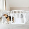 Plastic Dog Playpen, 6 Panels Pet Fence with Doors for Small Cats and
