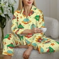 thumbnail image 6 of Daiia Colorful Outer Space for Women's Long-Sleeved Pajama Set – Soft & Comfortable Sleepwear Button-Up Pajamas Cozy Lounge Wear-Small, 6 of 7