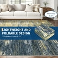 thumbnail image 5 of Hasoo Washable Bedroom Area Rug 8' x 10' Rug for Living Room Polyester Gray/Yellow Stain-Resistant Indoor Carpet, 5 of 5