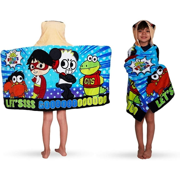 Ryans World Cotton Terry Hooded Towel Wrap, 24" x 50"