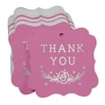 thumbnail image 3 of Inkdotpot Pack Of 50 Thank You Bridal Shower Paper Tags DIY Craft Bracket Shape Real Silver Foil Hang Tags, 3 of 7