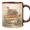 Accent Mug, variant on Lotusprint LLC Personalized Vintage Books 2D Print Flat Ceramic Mug, Custom Name Library Style Ceramic Cup , White