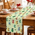 thumbnail image 5 of Green Cartoon Truck Table Runner 108 Inches, Funny Cute Colorful Car Tree Polka Dot Bed Runner Dresser Scarves Tabletop for Indoor Outdoor Parties/Ceremony/Banquet, 13"x 108", 5 of 9