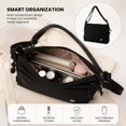 thumbnail image 1 of Bolso para mujer con cierre de cremallera, ideal para el día a día en la playa, acampada y paseos al libre. Negro, 1 of 10