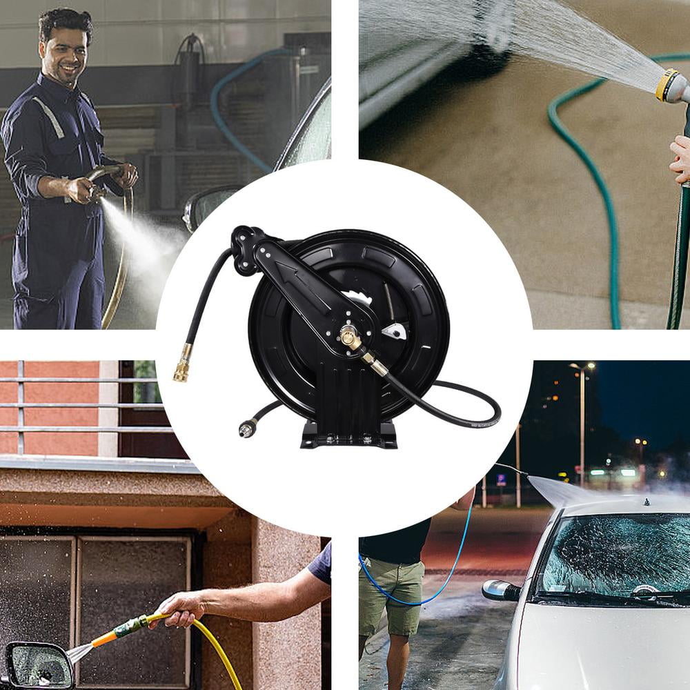Xianers Washer Reel 3/8inch X 50 FT Heavy Duty Garden Hose Reel Auto-Retractable 4000 PSI Steel ArmHose Reel For Easy Watering Of Garden Or Yard famous