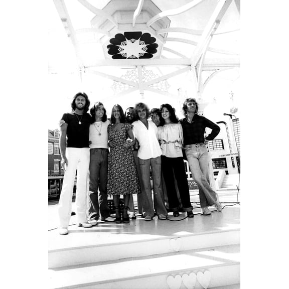 the Bee Gees with Peter Frampton and Sandy Farina Photo Print (8 x 10)