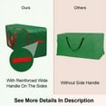 thumbnail image 2 of Whole Sale Deals 2-Pack 9Ft Christmas Tree Storage Bag with Zipper - Waterproof Storage Container for Artificial Xmas Trees, Dual Handles, Green (Folds Flat, Attic/Basement Storage), 2 of 6