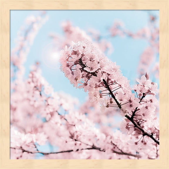 Cherry Blossom Clouds by Keri Bevan, Framed Wall Art, 13.25W x 13.25H