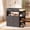 Black, variant on makeapile Dresser with changing table,Nursery 4 Open Shelves Plus Double-Door Cabinet, Multifunctional baby changing table, White