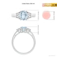 thumbnail image 4 of Angara Natural 1 Ct. Aquamarine with Diamond Classic Ring in 14K White Gold for Women (Ring Size: 3.5), 4 of 9