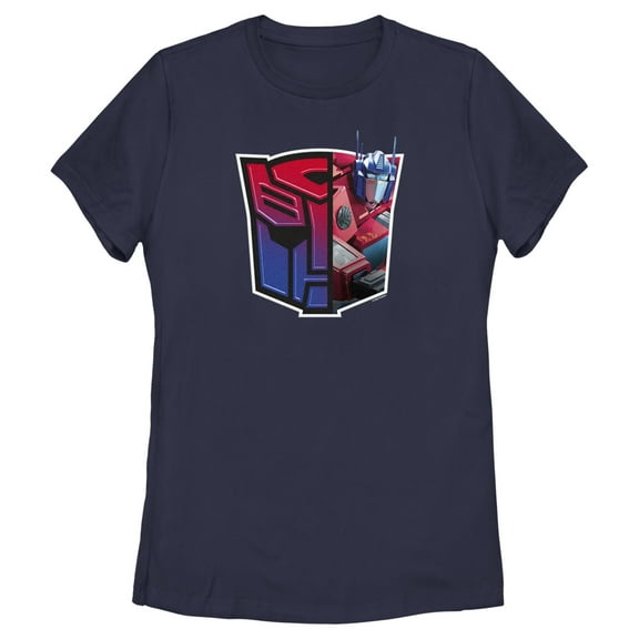Women's Transformers: EarthSpark Optimus Prime Autobots Logo  Graphic Tee Navy Blue X Large