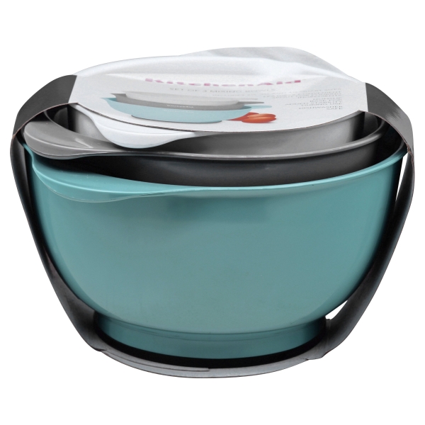KitchenAid 6009346 Plastic Assorted Mixing Bowl Set 3 Piece Walmart