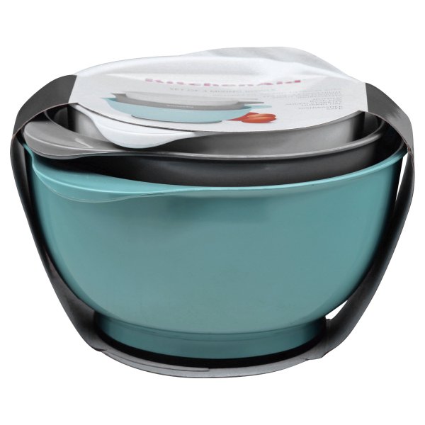 KitchenAid 6009346 Plastic Assorted Mixing Bowl Set 3 Piece Walmart