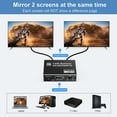 thumbnail image 2 of 4K@60Hz HDMI Splitter 1 in 2 Out, AUBEAMTO Aluminum HDMI Splitter for Dual Monitors Duplicate/Mirror with Same Image, 1x2 HDMI2.0b Splitter HDCP2.2 for Xbox, PS5, Roku (1 Source onto 2 Displays), 2 of 7