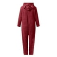 thumbnail image 6 of Gaexia Girls Hooded Romper,Girls Zip Up Jumpsuits,Girls Onesie Warm Animal Bed Jumpsuit Kids Cute Winter Plain Zip Up Long Sleeve Soft Hooded Romper, 6 of 6