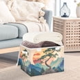 thumbnail image 3 of Yayeee Collapsible Cube Storage Bin with Lid Fabric Closet Decorative Basket with Handles, Pine Tree at Dawn, 3 of 7