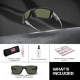 thumbnail image 3 of Oakley OO9380 Double Edge Rectangle Shaped Non-Polarized Sunglasses for Men - Includes Official Eyewear Kit - Matte Black Frame with Dark Grey Lens, 3 of 7
