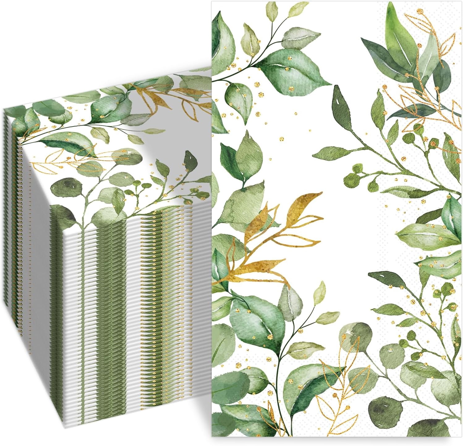 100 PCS Floral Disposable Napkins, 3 Ply Dinner Napkins Summer Wildflower Decorative Paper Guest Napkin for Family Party, Wedding, Birthday, Home Kitchen Dining Table Decor 7.9 x 4.3
