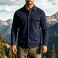 thumbnail image 2 of MXALUOB Men's Corduroy Jackets Button Front Work Jacket with Flap Pockets Long Sleeve Textured Overshirt Regular Fit Casual Workwear, 2 of 6
