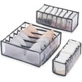 thumbnail image 1 of 3PCS Drawer Organizers for Clothing, Wardrobe Clothes Organizer for Drawers Folded Clothes Storage Bins Mesh Storage Compartment, 1 of 5