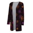 thumbnail image 4 of Cardigan pour Femmes Cardigans d'Halloween pour Femmes Couvre-Maillot Léger Décontracté Blouses à Imprimé Web Ouvert avec Poches Cardigan Léger en Liquidation, 4 of 5