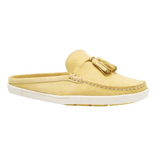 pink tassel mules