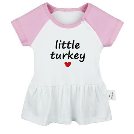 

Little Turkey Funny Dresses For Baby Newborn Babies Skirts Infant Princess Dress 0-24M Kids Graphic Clothes (Pink Raglan Dresses 0-6 Months)