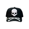 thumbnail image 3 of Vago Gorra Negra Bones Estilo Urbano con Calavera en Relieve y Gamuza, 3 of 5