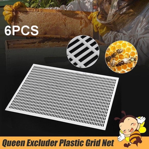 6Pack 10 Frame Plastic Queen Bee Excluder,Trapping Net Grid Beekeeping Tool Kit~