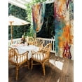 thumbnail image 5 of Outdoor Curtains for Patio, Boho Orange Teal Red Waterproof Blackout Outside Curtain for Porch/Pergola/Gazebo, Modern Abstract Splashing Art Thermal Insulated Drapes for Cabana, 1 Panel, 54 x 84 Inch, 5 of 8