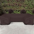 thumbnail image 4 of Patio U Shape Sofa Cover 12 Oz Waterproof - 100% UV & Weather Resistant Customize Outdoor sofa Cover with Air Pockets and Drawstring with Snug Fit (33" H X 90" W x 30" D, Coffee), 4 of 7