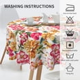 thumbnail image 3 of Spring Summer Flowers Round Tablecloth 60 Inch, Waterproof Stain Resistance Round Table Cloth Decorative Tablecloth Picnic Party Indoor Outdoor, 3 of 6