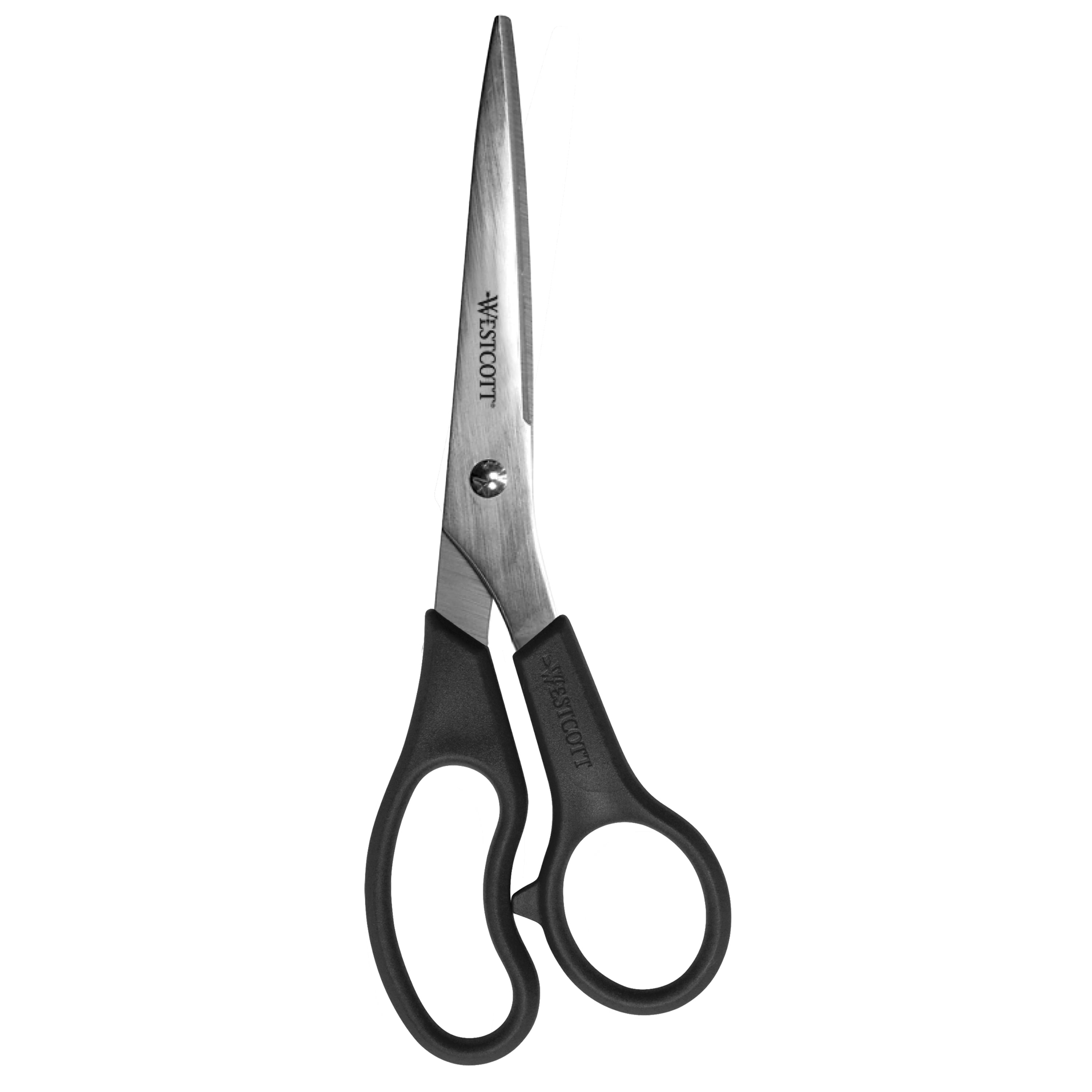 Westcott All Purpose Straight Scissors, 8", High School, Assorted Colors, for Office, 3-Pack