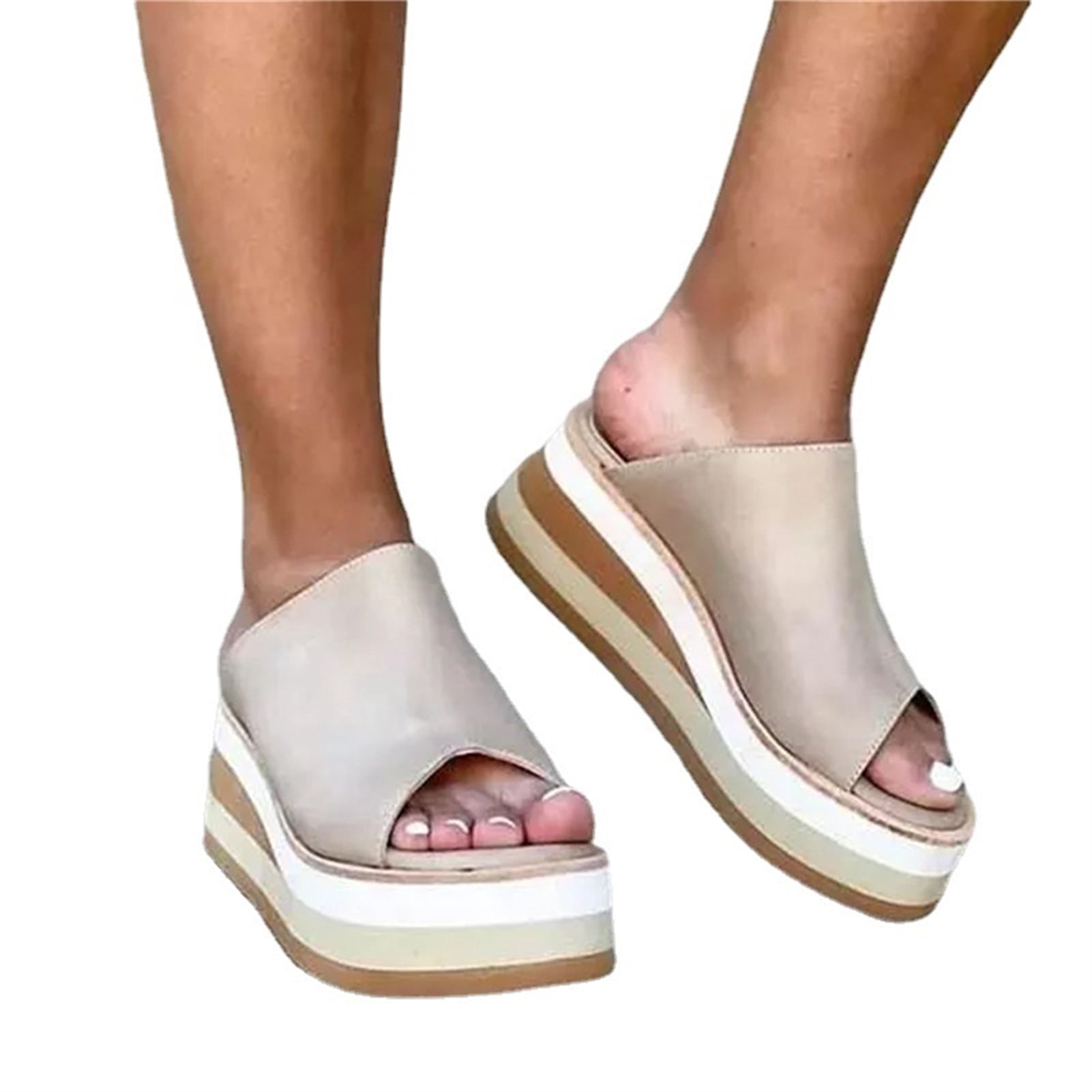 Lightweight Slippers Comfort Casual Slippers Open Toe Platform Flip Flop Beach