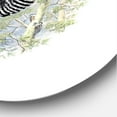 thumbnail image 3 of Designart 'Ancient Birds In The Wild V' Traditional Circle Metal Wall Art 29x29 - Disc of 29, 3 of 5