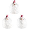 thumbnail image 1 of Muñeco de punto de pollo de ganchillo hecho a mano muñeco de peluche de ganchillo creativo (blanco), 1 of 2