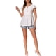 thumbnail image 2 of BLUSA DE VERANO PEPLUM CON MANGAS CORTAS DE CROCHET Y LAZO EN EL CUELLO PARA MUJERES INSPIRE CHIC TAMAÑO XS BLANCA, 2 of 6