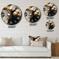 thumbnail image 4 of Designart "Mystic Gold & Noir Fusion I" Abstract Shapes Oversized Wall Clock, 4 of 5