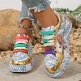 thumbnail image 3 of Vantalaria Fashion Rhinestone Embellished Upper Sneakers Women Casual Shiny Shoes Comfort Bling Thick Sole Walking Shoes for Women, 3 of 6