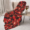 thumbnail image 3 of Rateoe Tomato Pattern Flannel Throw Blanket, Ultra-soft Blanket for Bed, Couch, Car, Hypoallergenic Anti-pilling blanket-80"x60"(Vertical), 3 of 6