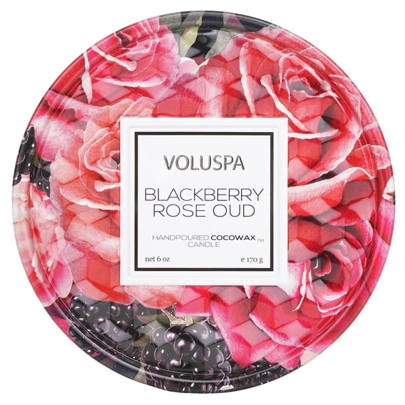 Vela Voluspa con aroma a zarzamora y rosa, 170 g