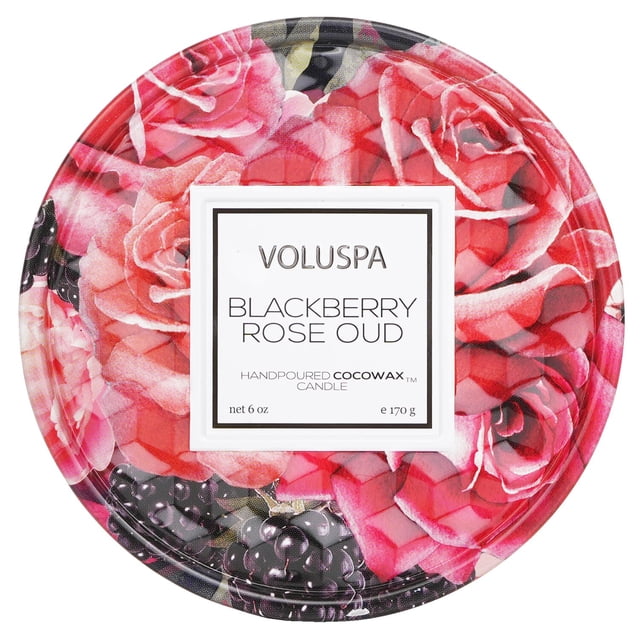 Vela Voluspa con aroma a zarzamora y rosa, 170 g